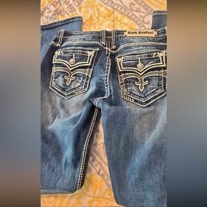 Womens Rock Revival Bootcut Jeans Size 32